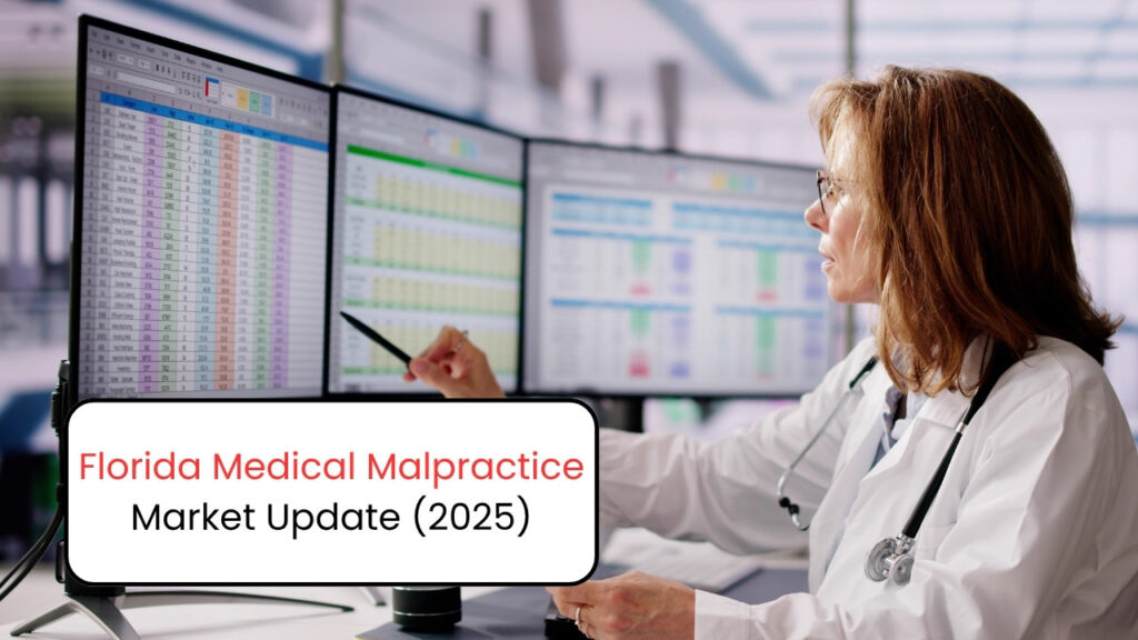 Doctor analyzing Florida medical malpractice data