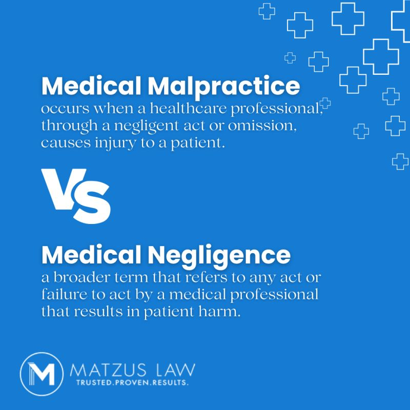 Medical malpractice vs negligence definitions
