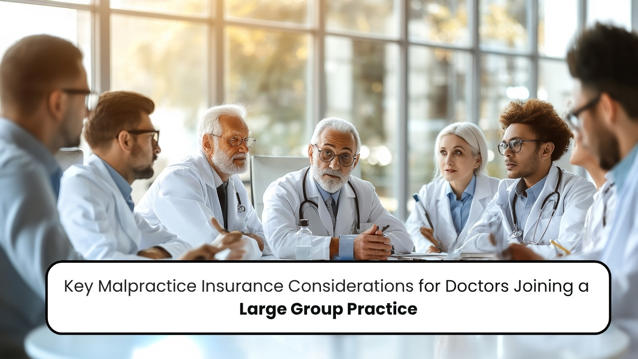 Key Malpractice Insurance Considerations for Doctors Joining a Large Group Practice