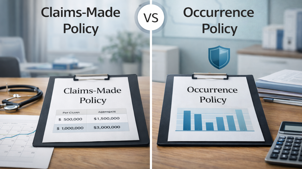 Claims-made vs occurrence malpractice insurance comparison