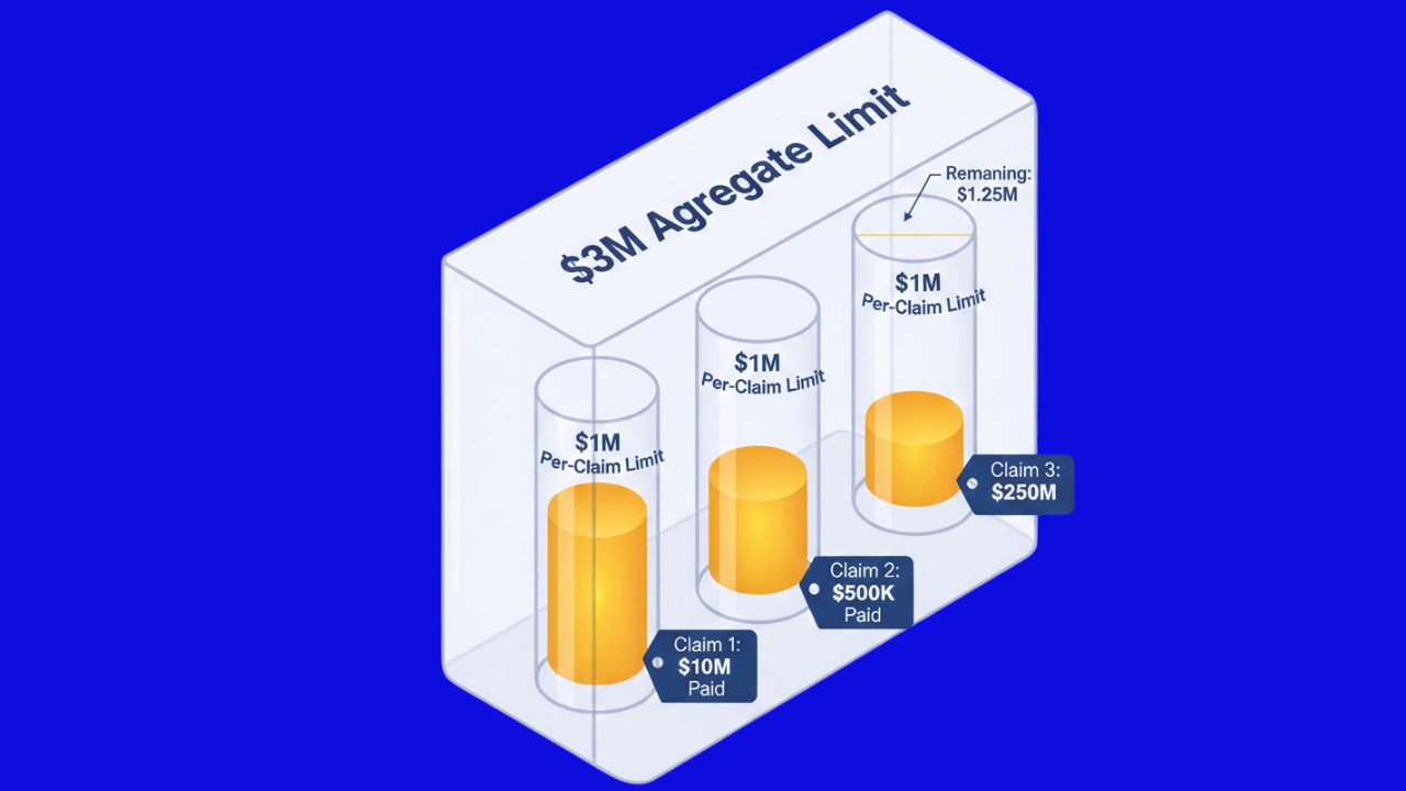 Infographic of Per claim vs aggregate malpractice limits 