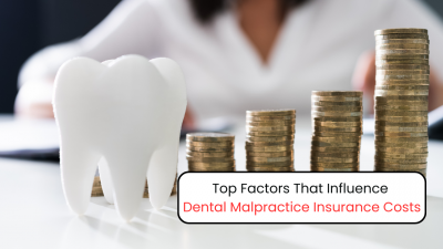 Tooth and coins illustrating dental malpractice insurance cost